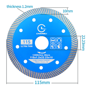 Siêu mỏng 4.5inch lưỡi cưa kim cương Chip-Miễn phí cắt gạch 115mm Cắt Blade cho cắt sứ gốm gạch đá cẩm thạch - Product Image 2