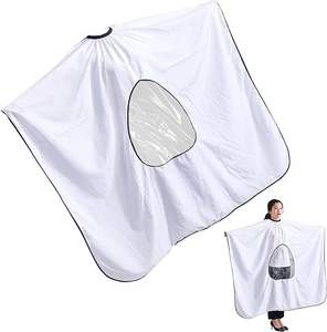 Cape de coupe de cheveux professionnelle personnalisée avec logo, cape de salon de coiffure, accessoires de coupe de cheveux, cape de coiffure avec fenêtre - Product Image 1