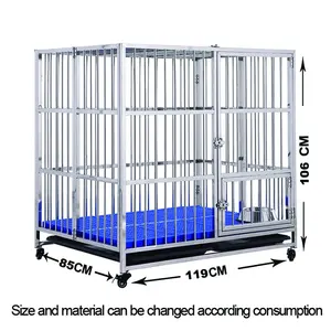 USMILEPET Factory Direct Heavy Duty Dog Kennel Strong Metal Crate With 4 Wheels Dog Cages Metal Kennels
