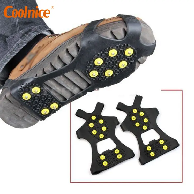 Crampon-tacos elásticos para nieve, antideslizantes, para exteriores, zapatos de tracción, crampon