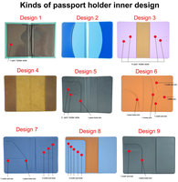 Vente en gros d'accessoires de voyage pour femmes, porte-passeport en cuir avec porte-cartes de crédit, minimaliste, blocage RFID, porte-passeport