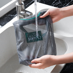 Sac en filet respirant pour rangement de cuisine, pour ail et gingembre, à fixer au mur avec poignée, taille standard, vert - Product Image 4