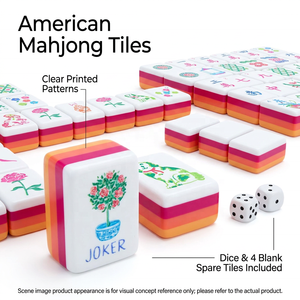 Set Mahjong Americano <span class=keywords><strong>di</strong></span> Lusso Moderno Elite a 4 Strati Arancione Tramonto, in Acrilico Premium, con <span class=keywords><strong>Cane</strong></span> Spaniel in Vaso da Giardino per Intrattenimento - Product Image 1