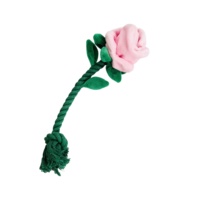 Lion, ballon d'anniversaire, jouet pour chien en peluche rose avec corde - Jouets interactifs couineurs pour chien pour le jeu et l'entraînement