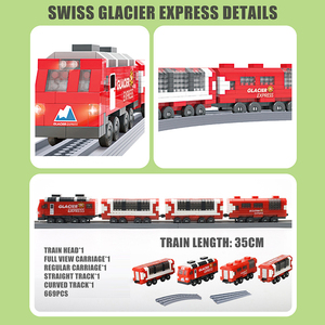 8 + Kid STEM Train khối xây dựng bộ mini nhựa gạch Bộ dụng cụ với bài hát xây dựng giáo dục Quà Tặng 578pcs - Product Image 5