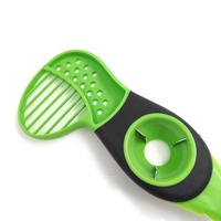 3 In 1 Avocado Slicer Avocado Cutter Groente & Fruit Dunschiller Keuken Gereedschap, Avocado Cutter Groen, Keuken Gadget