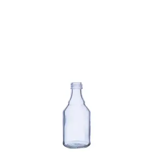 飲用キャップ付きの豪華な空の琥珀色のシロップガラス瓶