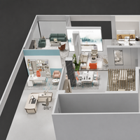 Service de rendu 3D pour bureaux : Visualisation et visite virtuelle pour une solution de rendu 3D réaliste de modèles de bureaux