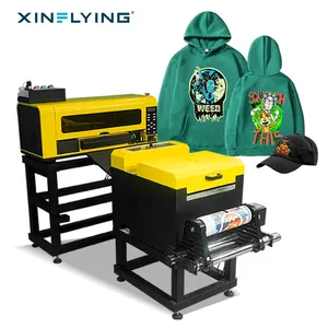 XinFlying Lifetime warranty a3 textile printer dtf inkjet printing machine with xp600 2pcs heads shake powder all in one 12inch