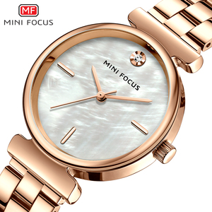 Reloj de Oro Rosa <span class=keywords><strong>MF</strong></span> 0309 de 2022 para Mujer, Relojes de Marca Superior, Esfera de Mármol Perlado, Correa Simple de Acero Inoxidable, Zegarek - Product Image 1