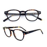 Monturas de Gafas Redondas con Aro Completo Negro y Logotipo Personalizado, Diseño Impreso, Unisex, Gafas Ópticas Duraderas