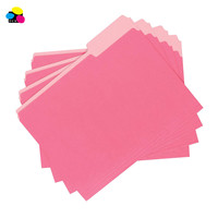 Durable 11pt Pink 1/3 Cut Tab Tamaño de la letra 8,5X11 pulgadas Papelería de oficina Carpetas de archivos de papel de Manila coloridas