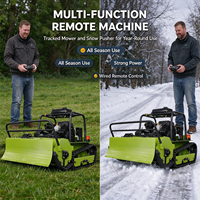 Tondeuse à gazon multifonctionnelle sans fil télécommandée la moins chère au monde, avec pelle à neige intégrée pour les pelouses de villas