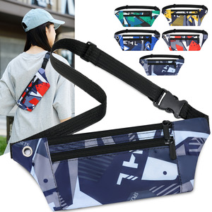 Oxford Cloth Waist Bag Geometric Pattern Sports Outdoor Running Fanny Pack for Men Women Chest Bag Anti Theft Phone Storage - Product Image 3