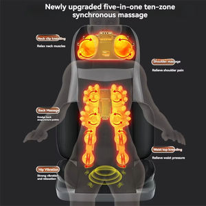 Coussin de massage chauffant à vibration électrique de haute qualité pour le corps entier, avec fonction pétrissante et shiatsu, pour la maison et la voiture - Product Image 4