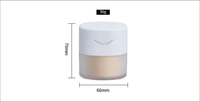 Pot cosmétique carré de luxe 50 ml en plastique avec couvercle à clapet et miroir, sans air, pour crème et hydratant