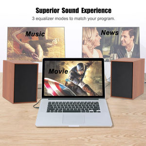 Enceintes d'étagère actives 100W RMS sans fil avec woofer de 5,25 pouces, tweeter à dôme en soie, éclairage LED RVB pour téléviseur, ordinateur, cinéma maison - Product Image 2