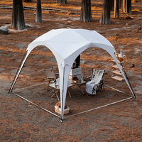 Tente dôme automatique à installation rapide, revêtement noir, abri solaire pour le camping en plein air, la plage et les loisirs en parc