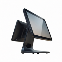 Terminal de point de vente Android 15,6 pouces avec écran tactile capacitif, ordinateur caisse double écran pour magasin de détail et salon