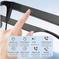 Lunettes de soleil intelligentes F02 sans fil, appels mains libres, diffusion audio, design léger et confortable
