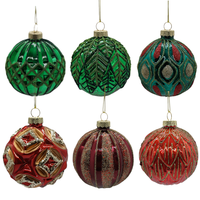 Nouveauté Ornements personnalisés multi-designs Boules de Noël en verre Décorations Fournisseur direct d'usine Boules en verre pour cadeaux de vacances