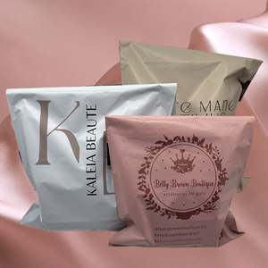 Prix de gros d'usine, sac d'expédition en polyéthylène de haute qualité, imprimé sur mesure, imperméable, couleur pêche nude beige - Product Image 6