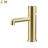 Robinet mitigeur court pour lavabo en acier inoxydable 304 brossé Watermark