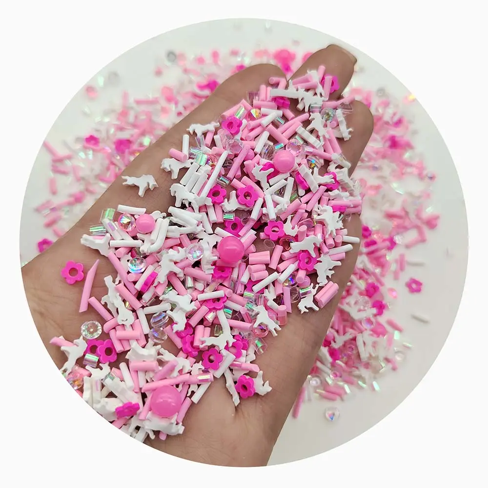 Fleur rose vif licorne tranche bricolage arrose mélange paillettes perles pour artisanat Paillettes ongles paillettes décoration bricolage accessoires