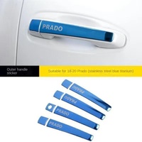 10-21 pour Toyota Prado Modification dominante en acier inoxydable bande lumineuse poignée de porte bol décoration accessoires extérieurs