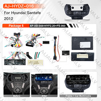 Cadre d'installation complet 12,3 pouces pour autoradio HYUNDAI Santafe 2012 RHD Noir Mat, accessoires pour lecteur DVD Android