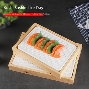 ถาดไม้สำหรับ<span class=keywords><strong>ซูชิ</strong></span>แบบขายส่ง ถาดใส่อาหารแช่เย็นแบบ ABS สำหรับซาชิมิ อาหารทะเลญี่ปุ่น แผ่นเสิร์ฟสำหรับร้านอาหาร - Product Image 5