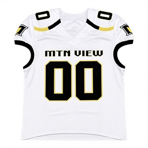 Maillot de football américain personnalisé OEM d'usine, sublimation, anti-UV, anti-bactérien, évacuation de l'humidité, respirant, 100% polyester - Product Image 1