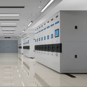 رفوف ملفات متنقلة حديثة من الفولاذ ، رف أرشفة ، خزانة مكتبية ذكية ، تخزين مكتبة مكتبية - Product Image 2