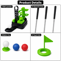 Ensemble de jouets de golf pour enfants, distributeur de balles avec 3 clubs, coupes de putting, 20 balles, jeu d'entraînement, cadeau pour enfants, intérieur/extérieur