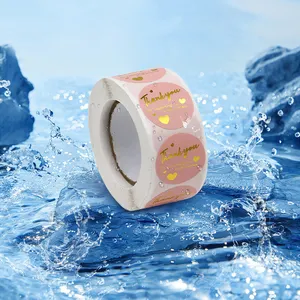 Impresión personalizada a prueba de aceite Spot UV clear gloss lámina de oro mate BOPP etiquetas rollos para embalaje cosmet