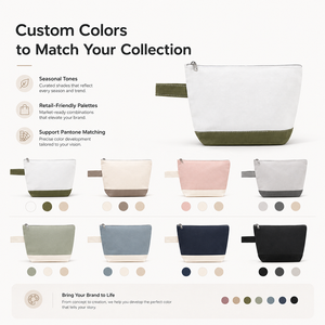 Borse da Toilette Portatili Personalizzate all'Ingrosso, Organizer Cosmetici, <span class=keywords><strong>Pochette</strong></span> in Tela di Cotone con Cerniera, Borsa <span class=keywords><strong>Clutch</strong></span> da Donna - Product Image 4