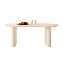 Luxe récent Royal italien Design Restaurant couleur crème Tables chaises en bois massif Table à manger mobilier de salle à manger moderne