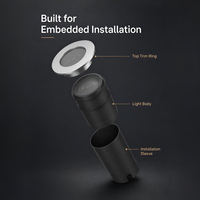 CRANE IP68 Éclairage LED Encastrable Étanche Réglable en Acier Inoxydable 304 8W pour Allées, Jardins, Parcs, Hôtels et Villas