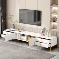 Meuble TV Minimaliste Moderne pour Salon, Meubles pour Petites Maisons, Nouveauté 2023, Table Basse sur Pied Style Luxe Léger