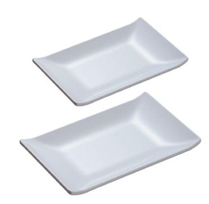 Plato rectangular blanco de 8 pulgadas, platos de melamina, comida frita japonesa, <span class=keywords><strong>Sushi</strong></span>, olla caliente china, plato de comida frita para carne, plato apilable - Product Image 4