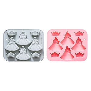 Molde de Silicona Antiadherente con Diseño de Vestido de Princesa, Reutilizable, de Grado Alimenticio, para Chocolate, Dulces y Hielo - Product Image 1