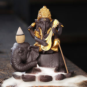 Venta al por mayor decoración del hogar para interiores Ganesh en elefantes cascada quemador <span class=keywords><strong>de</strong></span> incienso <span class=keywords><strong>de</strong></span> reflujo <span class=keywords><strong>de</strong></span> cerámica para Yoga Spa decoración <span class=keywords><strong>de</strong></span> meditación - Product Image 3