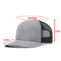 Gorra Richardson 112 Trucker para Exteriores, Diseño Ajustable con Cierre a Presión, Logotipo Bordado, Malla Verde, Gorra de Béisbol para Hip Hop y Playa