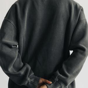 Camiseta de Cuello Redondo 100% Algodón para Hombre, Unisex, Doble Capa, Secado Rápido, Transpirable, Color Gris Sólido, Manga Larga - Product Image 6