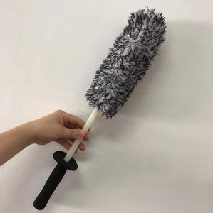 Spazzola per lavaggio <span class=keywords><strong>auto</strong></span> spazzola per ruote Premium in microfibra manico antiscivolo ruote facili da pulire <span class=keywords><strong>cerchi</strong></span> per pneumatici spazzola per dettagli - Product Image 5