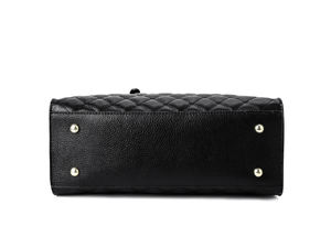 Sac fourre-tout en cuir véritable de luxe, sac à bandoulière à carreaux rétro à la mode pour femme, sac de transport pour femme, trousse de maquillage - Product Image 4