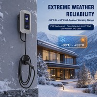 Chargeur mural pour véhicules électriques 7/11/22 kW, écran tactile 5 pouces, Wi-Fi et Bluetooth, OCPP1.6, compatible avec une utilisation domestique et commerciale