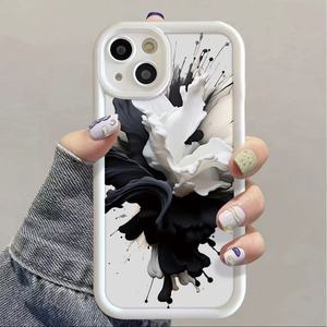Funda para Teléfono Móvil con Diseño de Tinta Blanca y Negra para iPhone 16 15 17 <span class=keywords><strong>AirPro</strong></span> Max, Carcasa Trasera de Color Caramelo, Venta al Por Mayor - Product Image 3