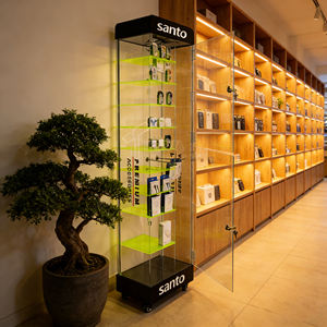 Présentoir sur pied en acrylique rotatif <span class=keywords><strong>et</strong></span> lumineux à crochets pour accessoires <span class=keywords><strong>de</strong></span> téléphonie mobile, multi-niveaux, pour la vente en magasin - Product Image 1