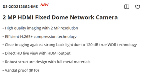 กล้องโดม DS-2CD2126G2-IMS 1080P AcuSense พร้อมอินฟราเรดในตัว ระยะ 30 เมตร ระบบเสียงแจ้งเตือน ช่อง I/O สำหรับใช้งานเชิงพาณิชย์ - Product Image 3